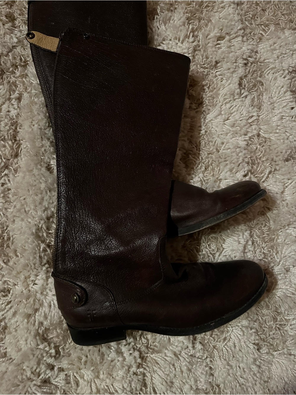 FRYE AND CO. Dark Brown Over-the-Knee Leather Boots